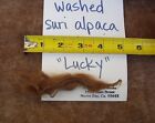 1 lb. Washed Fine Suri Alpaca Fleece Lucky lt. brown Fiber Spinning Wool Roving