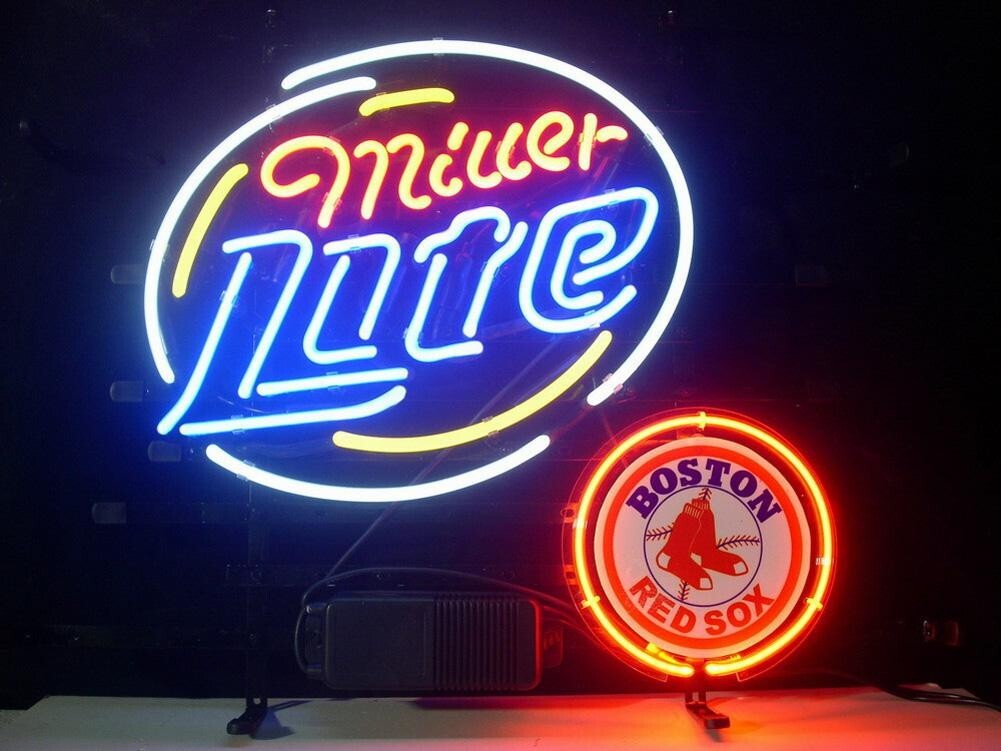 US STOCK Miller Lite Beer Boston Red Sox 20