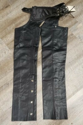 Leather Chaps Size Xelement Black #7001 Motorcycle Riding SEXY
