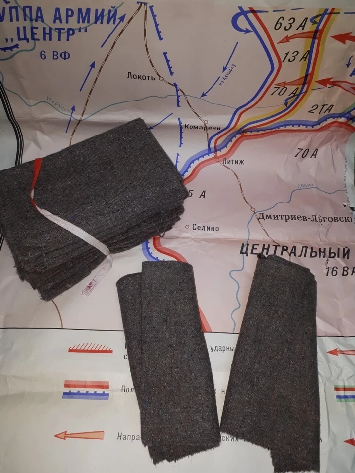 Bottes d'uniforme militaire Portyanki de l'armée soviétique HIVER - Photo 2/4