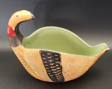 Bitossi For Goodfriend Pottery Pheasant Bird Bowl Planter MCM 95/607 Italy