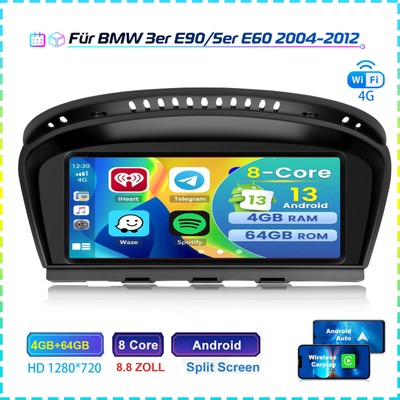 Für BMW E60 E61 E90 E91 CCC CarPlay Android 13 auto GPS Navi Autoradio 4+64G RDS
