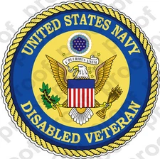 STICKER USN VET U.S. NAVY DISABLED VETERAN NEW