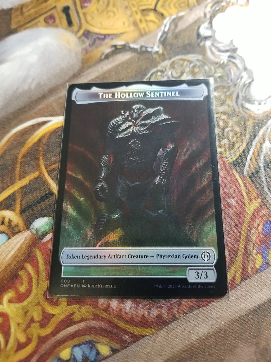 Rebel / The Hollow Sentinel Token Foil MTG Phyrexia - Pack Fresh