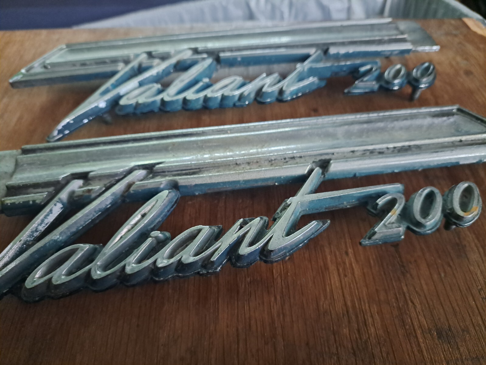 66 Valiant V200 rear fender emblems Left and Right Good Condition eBay