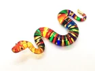3½" Multicolor Snake Figurine Reptiles Glass Serpent Miniature Animals Crystal