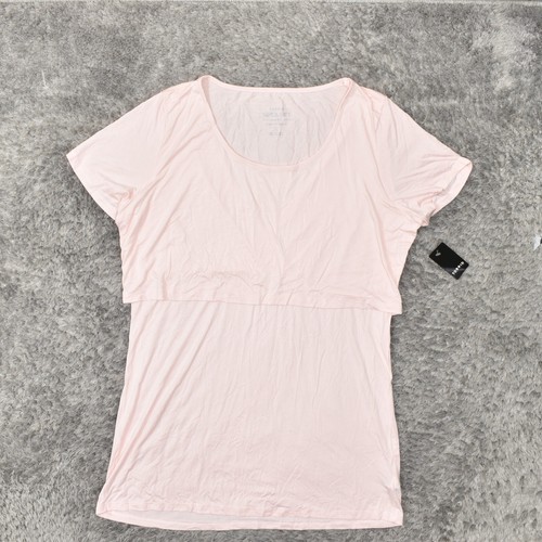 NEW Torrid Women's Plus Size 2 Blouse Top Short Sleeve Pink Solid Rayon Crew Nec