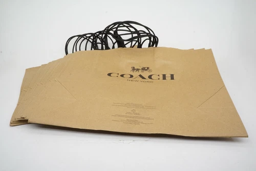 New Pack of 10 COACH Medium 5-3/4"x12"x6" Paper Shopping Gift Bag Ships FREE