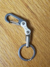 Stainless Steel Carabiner Snap Spring Hook, EDC Keychain, Key Ring