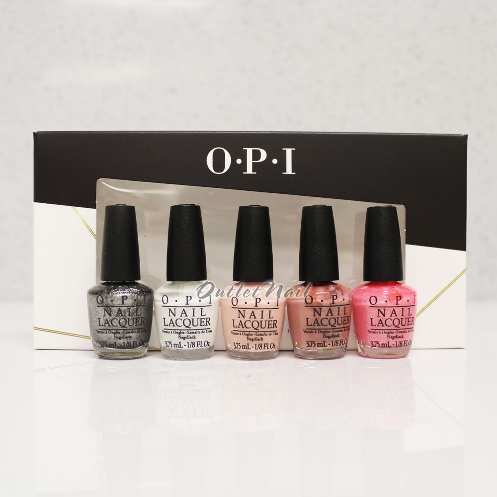 OPI MINI Nail Lacquer Set 5 piece TREND ON TEN Nudes Shades Bright