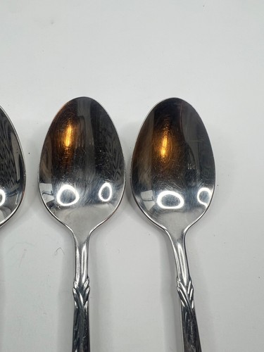 Retroneu Octave Lot of 6 Place/Oval Soup Spoons 7" Stainless Steel 18-8 Flatware - Picture 5 of 17