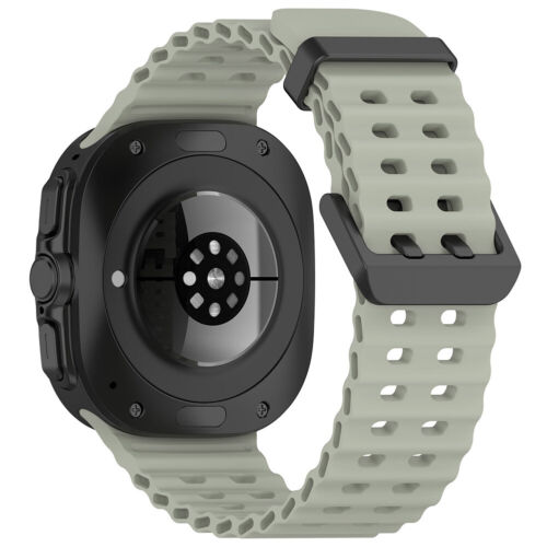 Ocean Sport Silicone Strap for Samsung Galaxy Watch 7 Ultra 47mm (Green) - Zdjęcie 6 z 9