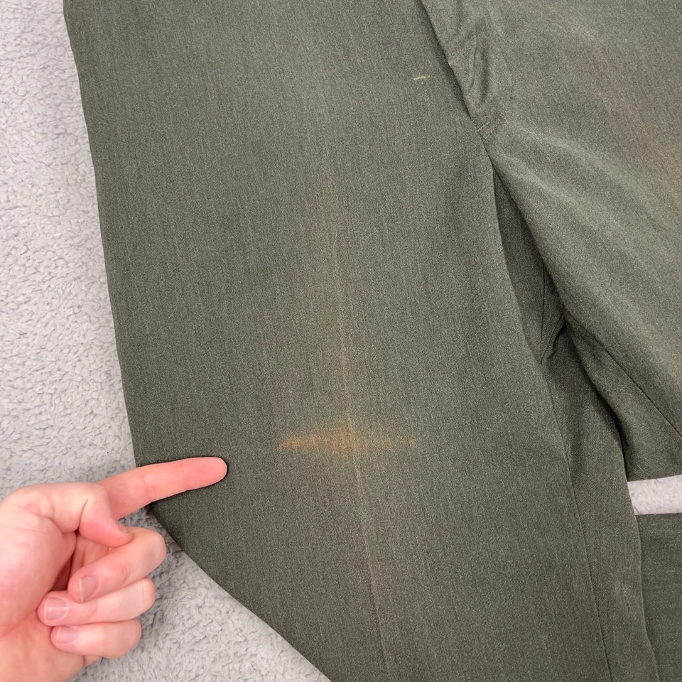 Pantalones Lee Nyoco De Colección Años 60 Para Hombres 32x32 Garra Verde Cremallera Sarga Sanforizados Hechos en Unión Foto 4 de 4