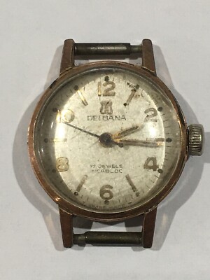 DELBANA 17 JEWELS WATCH VINTAGE ETA CAL.2540 MOVEMENT / G3750