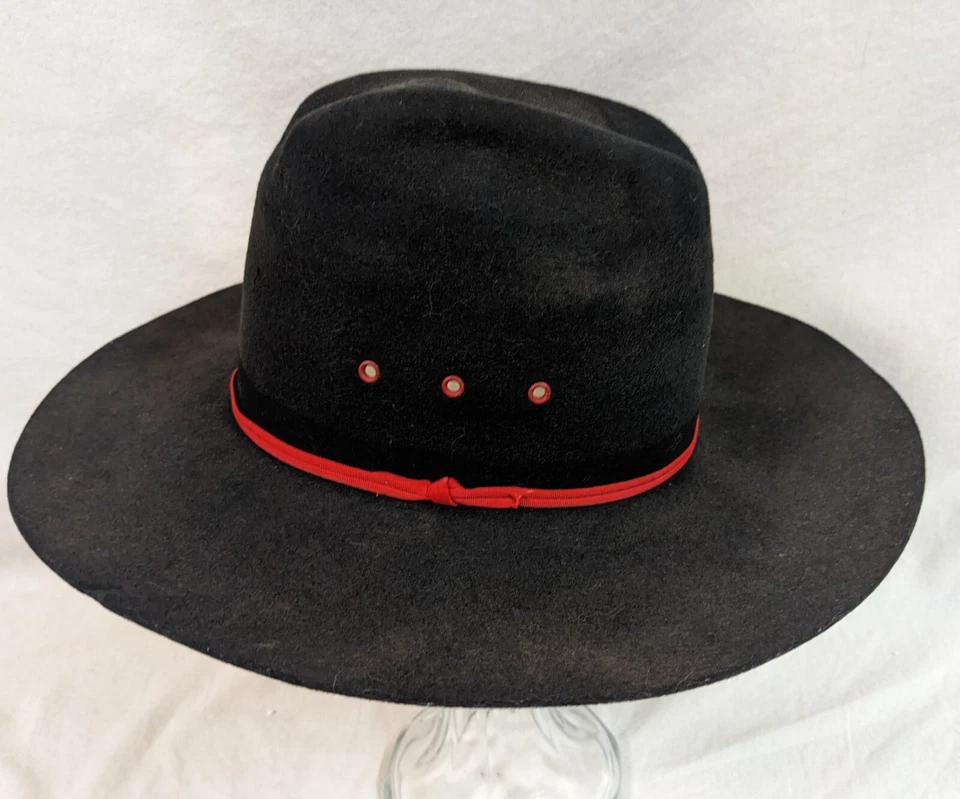 De colección Bailey Western Sombrero de Vaquero Negro Lana Colt Agujeros de Respiración 6 7/8” WPL 5923 Foto 3 de 4