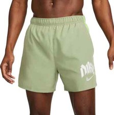 NIKE MEN'S CHALLENGER 5" BRIEF-LINED RUNNING SHORTS GREEN SZ L DX0837-NWT
