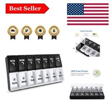 Innovative AM/PM Pill Box - Portable 7-Day Organizer with Safe Plastic Design