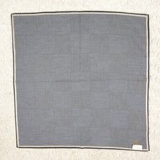 PAOLO GUCCI Gray Cotton Scarf Scarves Pocket Square 18.5" X 18.5" N114