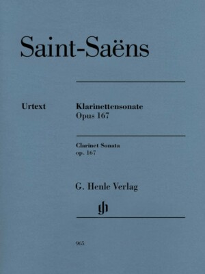 Saint-Saens Clarinet Sonata Op 167 Sheet Music Book NEW 051480965