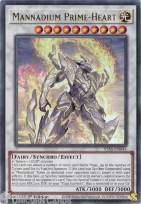 #ad #ad Yugioh STAS EN044 Mannadium Prime Heart Ultra Rare 1st Edition NM M $0.99
