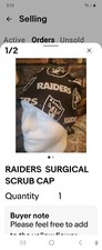 LAS VEGAS RAIDERS Handmade SURGICAL SCRUB CAP
