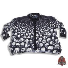 Womens long sleeve sheer button up Killstar blouse size Med