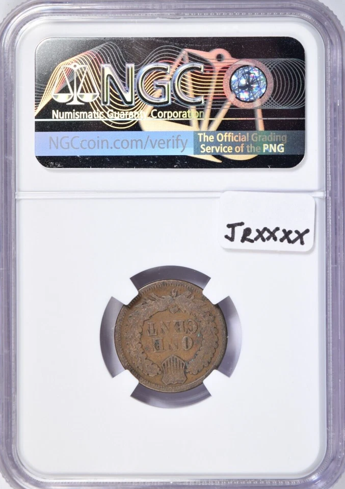 1869 INDIAN HEAD CENT ~ FRESH SLAB HOLDER ~ NGC VG 8! - Image 2 of 4