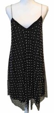 Endless Blu Cross Back Pearl Point Mini Dress Size Large New With Tags