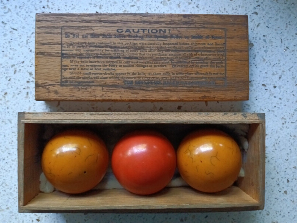 BrunswickBalkeCollender ivory billiard balls eBay