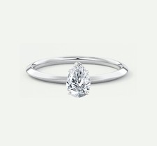 IGI E/VVS 1 Ct Pear Cut Lab Created Grown Diamond Engagement Ring 950 Platinum