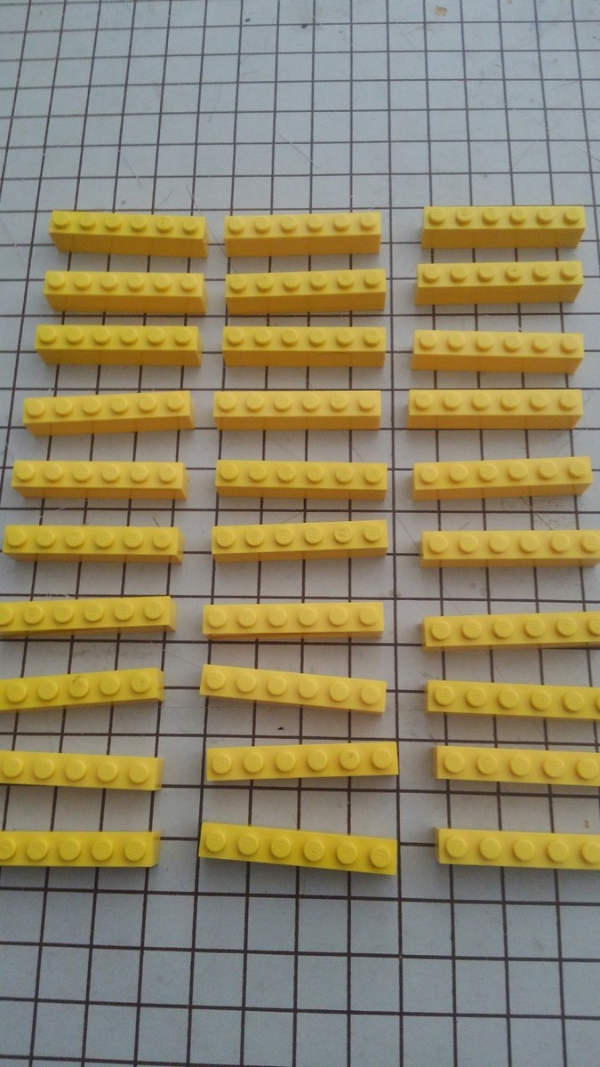 たかしです！ 30x LEGO Yellow Standard Brick 1 x 6 studs Town City Building
