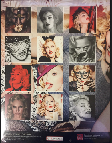 MADONNA 2016 calendario oficial nuevo/sellado Rebel Heart Living For Love Ghosttown - Imagen 3 de 3