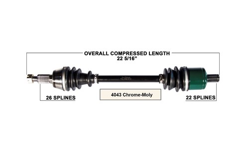 POLARIS RANGER RZR 800 2008-2014 COMPLETE FRONT CV AXLE LEFT RIGHT - Picture 2 of 3