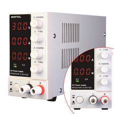 Variable Regulated Benchtop Power Source Lab DC Power Supply Digital Display