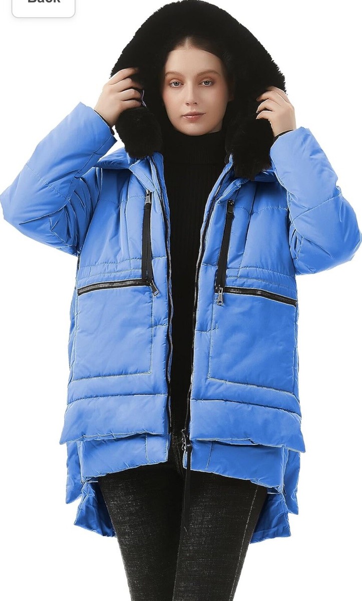 GIMECEN Women's Warm Winter Coat Waterproof Hooded Down Jacket