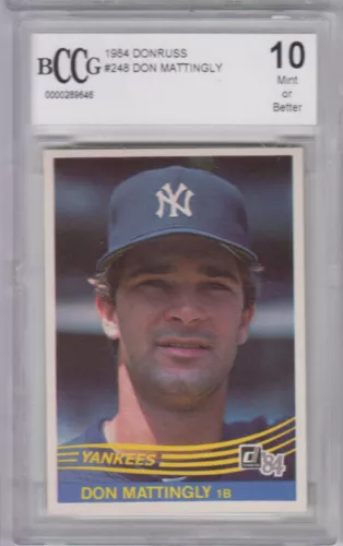 1984 Donruss #248 DON MATTINGLY ROOKIE CARD RC  BCCG 10  LOOKS PERFECT !!