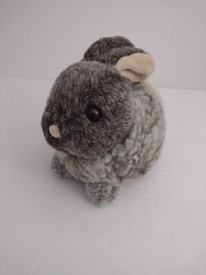Chosun Bunny Rabbit 7 Inch Plush Stuffed Animal Chubby Gray White Beans Bottom