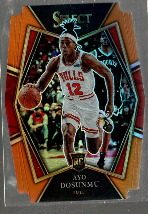2021-22 Select Prizms Orange Die Cut #154 Ayo Dosunmu /65