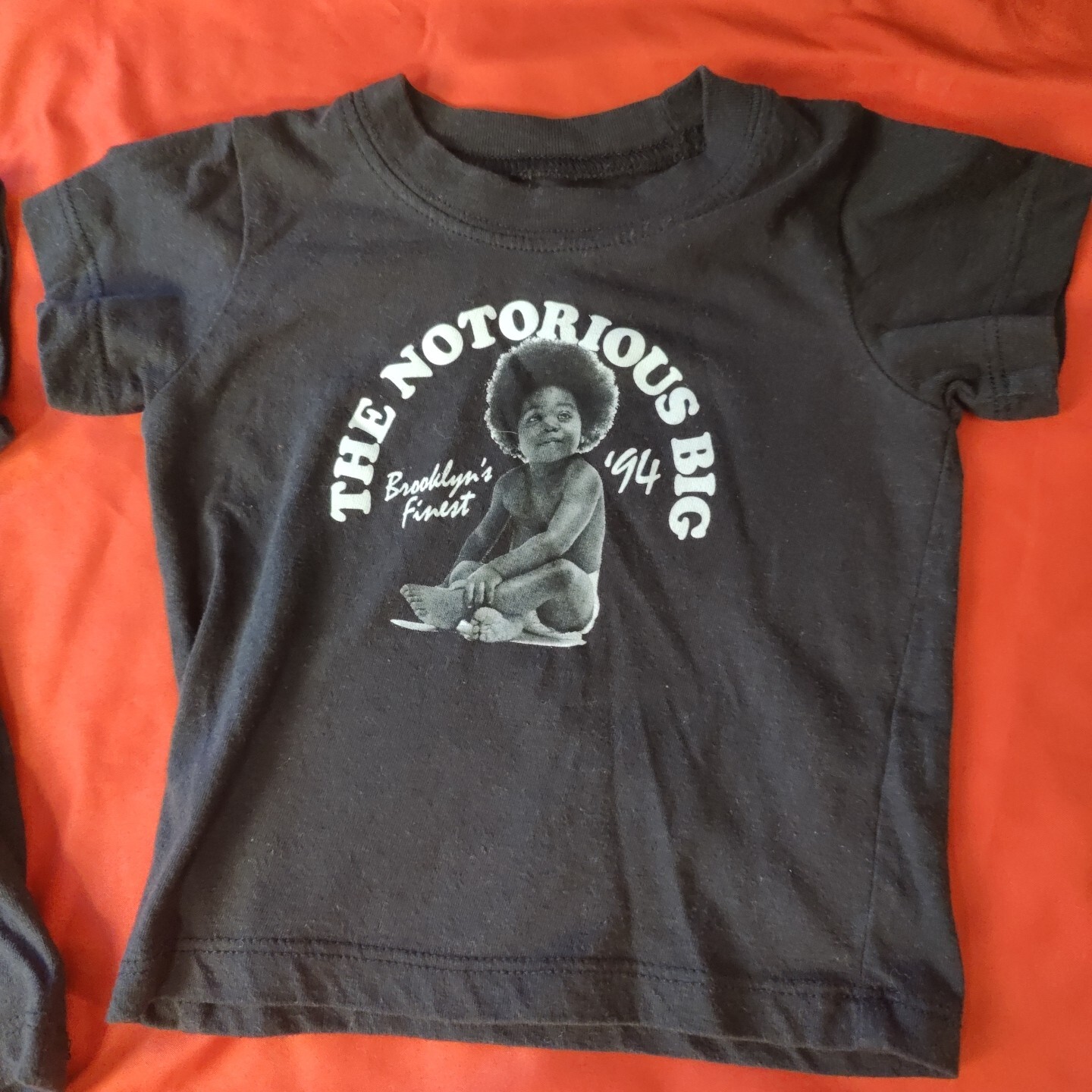 12 Month Unisex Baby Band Tshirt Lot Led Zeppelin Notorious BIG Black