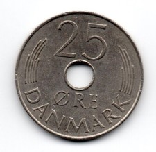 Danemark 1977, monogramme couronné de Margrethe II, 25 ØRE