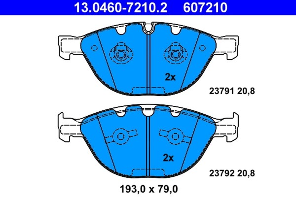 Bremsbelagsatz Scheibenbremse Ate 13.0460-7210.2 FüR Bmw E60 E63 E61 E65 E66 E64-image