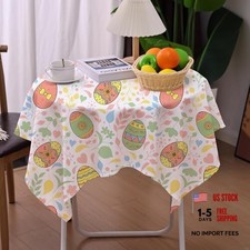 Outdoor Easter Small Square Tablecloth 36 inch 36" x 36" Square Easter 01