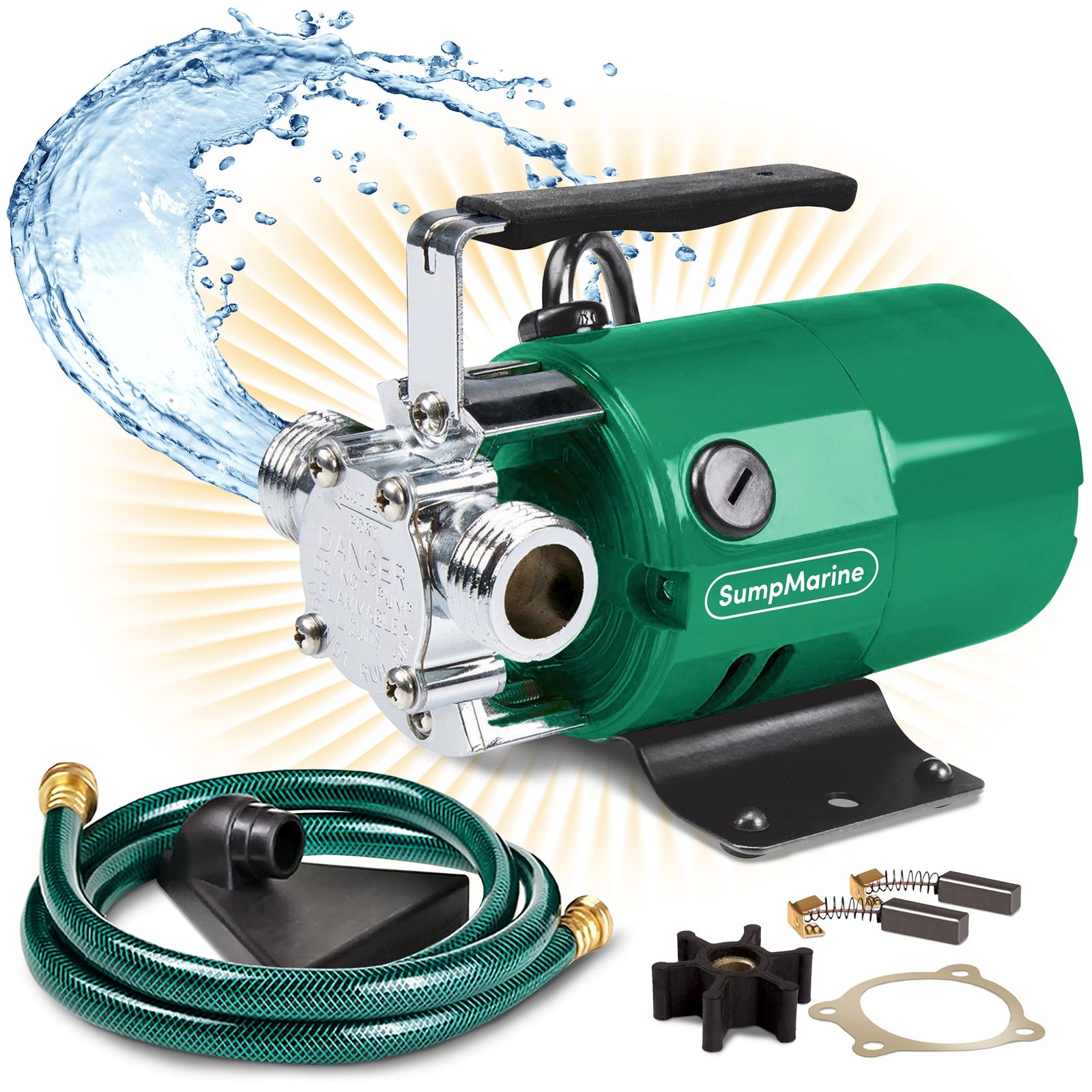 Portable 115V Electric Water Transfer Pump 330 GPH with 6 ft Hose