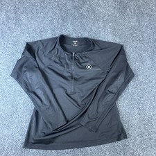 Hurley Swim Rash Guard Womens M Black Stretch Raglan Sleeve Half Zip UPF 50
