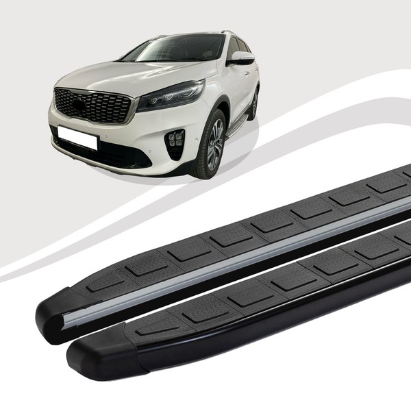 Trittbretter Passend FüR Kia Sorento Ab Baujahr 2015-2020 Dolu Schwarz Mit Abe-image