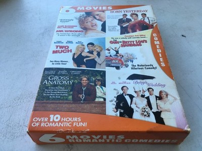 Romantic Comedies 6 Movies Mr. Wrong/Too Much/Born Yesterday/Gross Anatomy