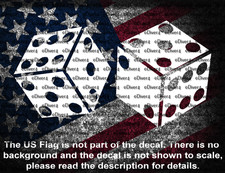 Dice Showing Lucky # 11 Window Vinyl Decal Sticker US Seller