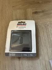 Arlec Fusion Black Nickel Light Switch 1 Gang 2 Way