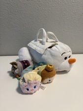 Disney Tsum Tsum Plush Frozen Fever Olaf Bag Set-Elsa Anna Snowgie Sven