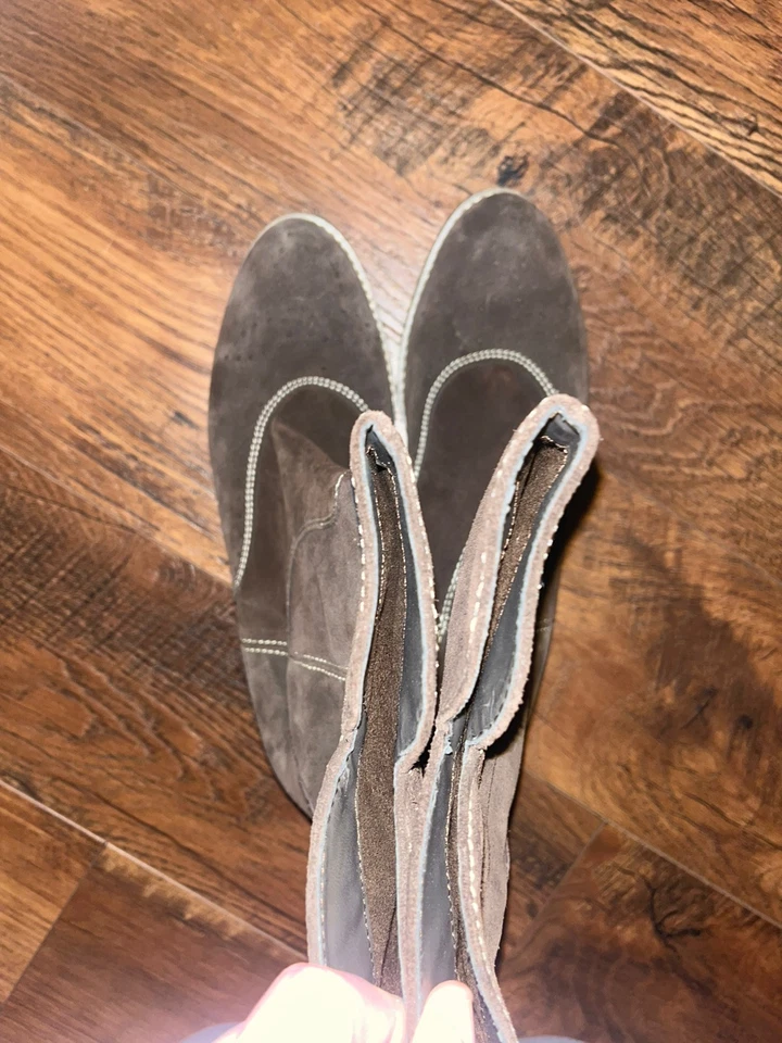 Botas American Eagle para mujer de cuero marrón gamuza Y2K talla 8 Foto 3 de 4